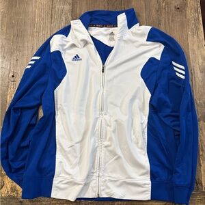 Adidas Blue and White Sports Jacket